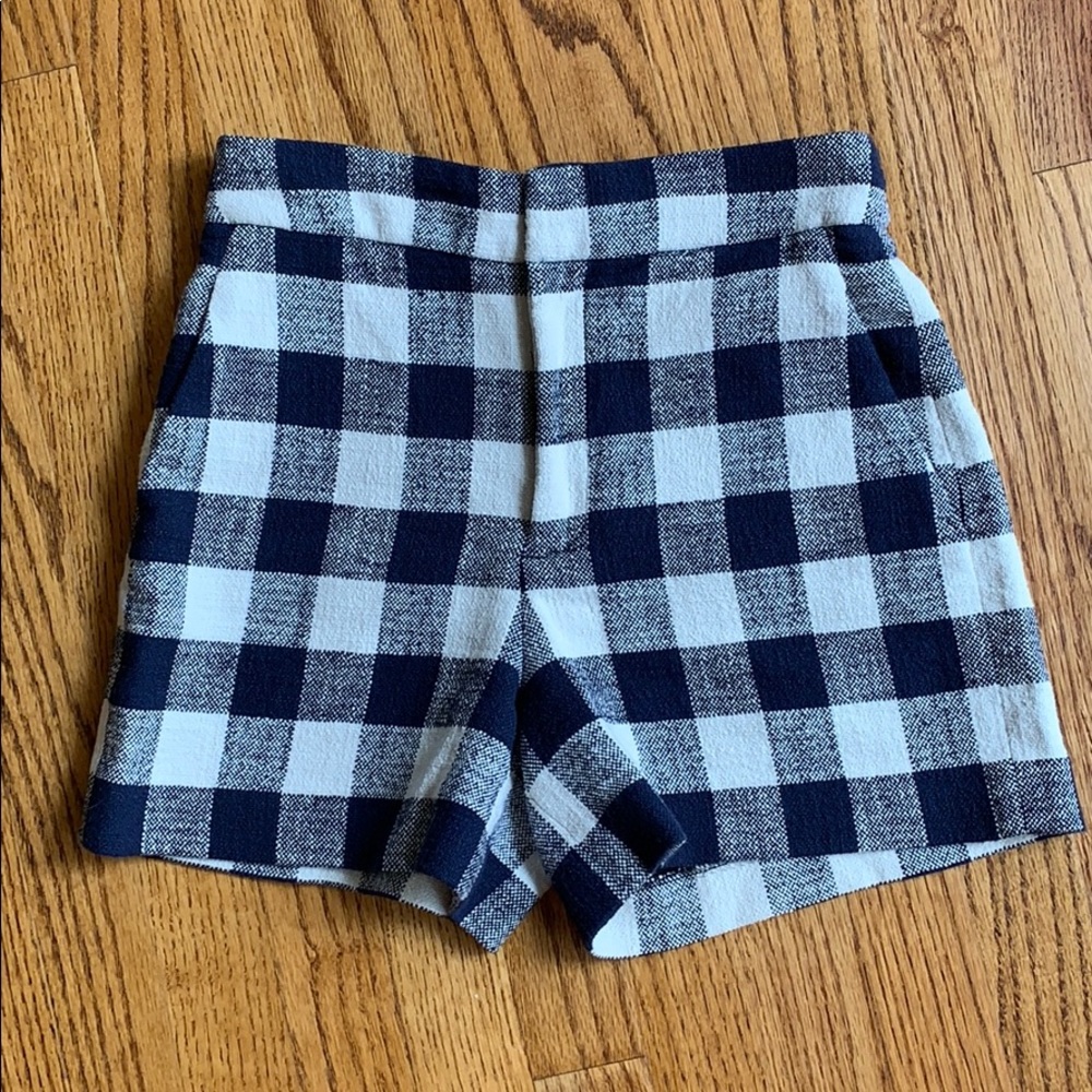 EUC Zara Woman Buffalo Check Shorts